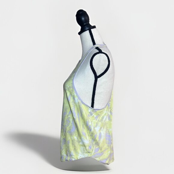 Adidas Top Women’s Small Purple Yellow Tie Dye Workout Running T-Back Tank - Picture 3 of 11